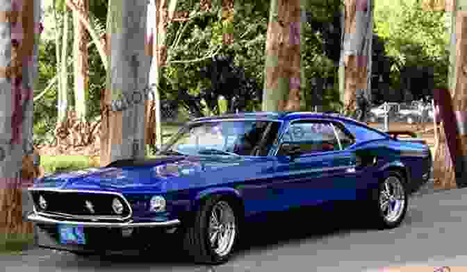 A Muscular 1969 Ford Mustang With A Gleaming Blue Paint Job And Aggressive Stance. Classic Cars: With 100 Automobile Photos