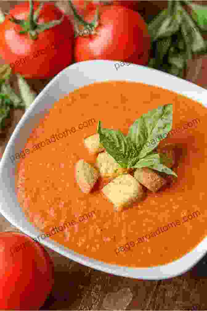 A Steaming Bowl Of Creamy Tomato Basil Soup Alongside A Traditional Moroccan Tagine Vegan Kochen 300 Lieblingsrezepte