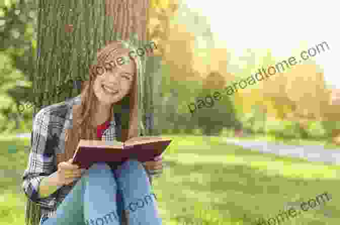 A Woman Smiling And Looking Happy While Reading A Book Titled Daily Affirmations For Positive Living Have A Great Day: Daily Affirmations For Positive Living