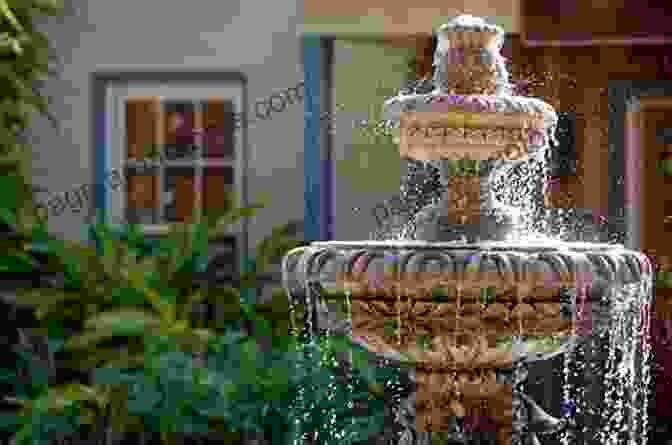 Cody Standing In Front Of A Shimmering Fountain, Surrounded By A Lush Garden Cody And The Fountain Of Happiness