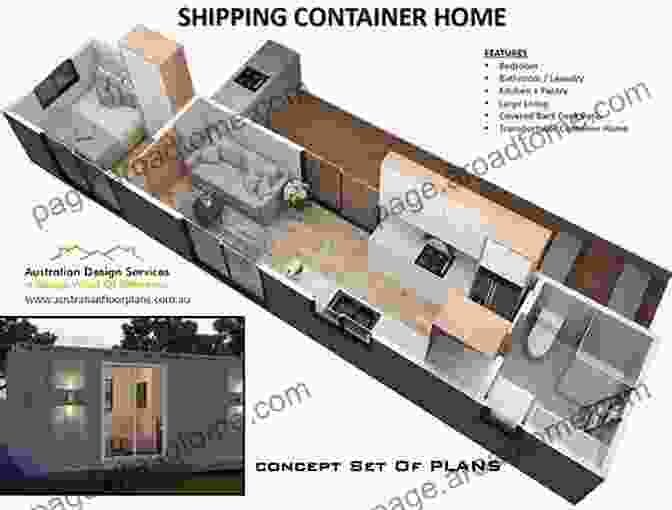 Cover Of '40 Foot Bedroom Shipping Container Home' Book 3 X 40 Foot 4 Bedroom Shipping Container Home: Full Architectural Concept Home Plans (Ship Container Homes 891)