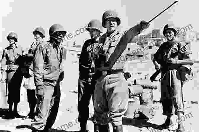 General Patton Leading His Troops During The Battle Of The Bulge Full Blooded Warrior P Patton