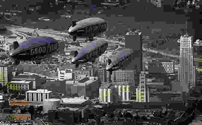 Goodyear Airship Over Akron Skyline Akron Aviation (Images Of Aviation)