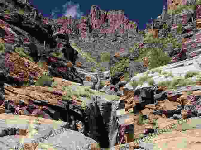 Hikers Admiring The Cascading Waters Of Bear Canyon Falls Day Overnight Hikes: Tonto National Forest