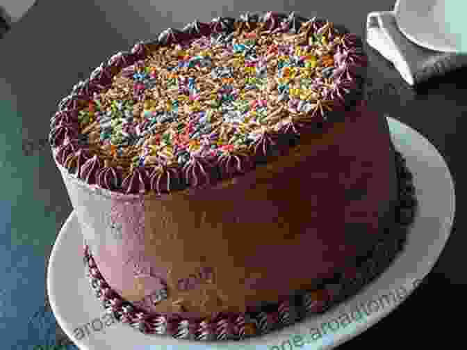 Rich Chocolate Cake, Adorned With Intricate Frosting And Edible Decorations. The European Top 20 Baking Recipes: Easy To Imitate Easy To Bake Impress Everyone With Your Baking Talent