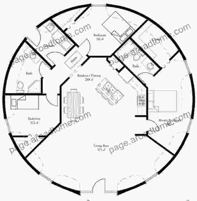 Round Home Plan 970 Sq Feet Round Home House Plans Living 970 Sq Feet Or 90 M2 2 Bedroom Granny Flat Small Home Design: Full Architectural Concept Home Plans Includes Detailed Se Plans (2 Bedroom House Plans 170)