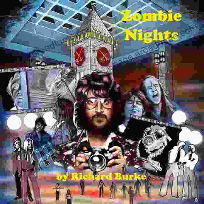 Zombie Nights By Richard Burke Book Cover With Zombie Horde And Survivors Fighting Zombie Nights Richard Burke