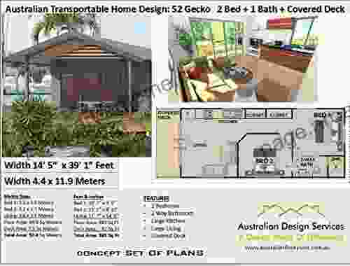 Granny Flat House Plans 2 Bedroom Design 59 Gecko: Full Architectural Concept Home Plans Includes Detailed Floor Plan And Elevation Plans (2 Bedroom House Plans 52)