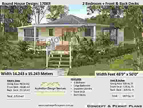 Round Home House Plans Living 970 Sq Feet Or 90 M2 2 Bedroom Granny Flat Small Home Design: Full Architectural Concept Home Plans Includes Detailed Se Plans (2 Bedroom House Plans 170)